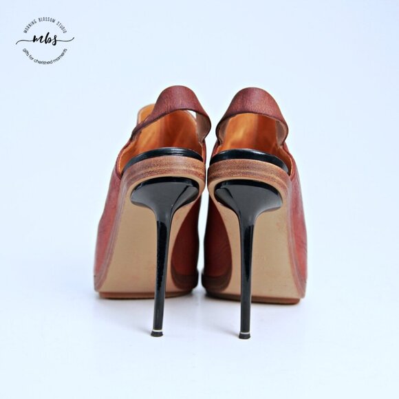 Nicholas Kirkwood Heeled Booties Brown Women EU 40.5 US 9-9.5 - Picture 6 of 15